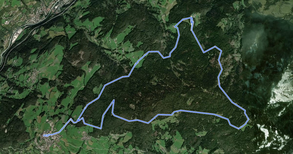 Маршрут Bike-Tour Lajen на спутниковом снимке