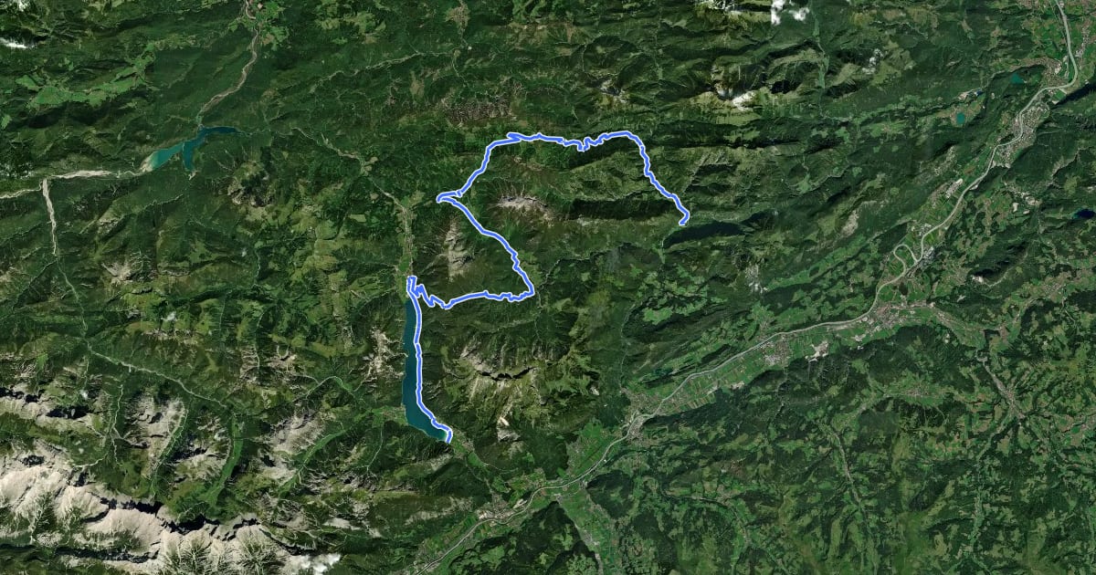 Маршрут Bike Trail Tirol Etappe 08: Achensee - Kaiserhaus на спутниковом снимке