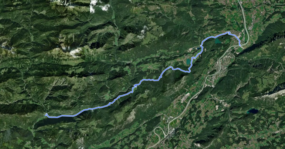 Маршрут Bike Trail Tirol Etappe 09: Kaiserhaus – Kufstein на спутниковом снимке