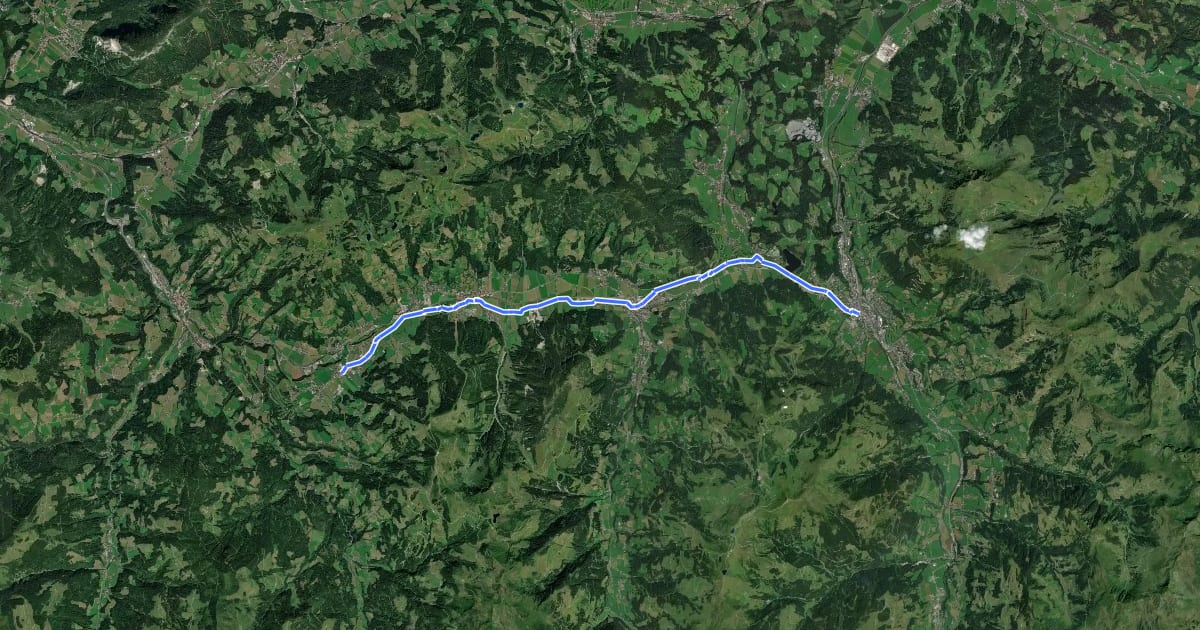 Маршрут Bike Trail Tirol Etappe 13: Kitzbühel - Westendorf на спутниковом снимке