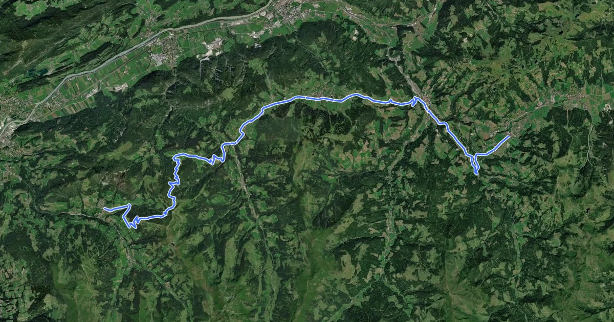 Маршрут Bike Trail Tirol Etappe 14: Westendorf - Alpbach на спутниковом снимке