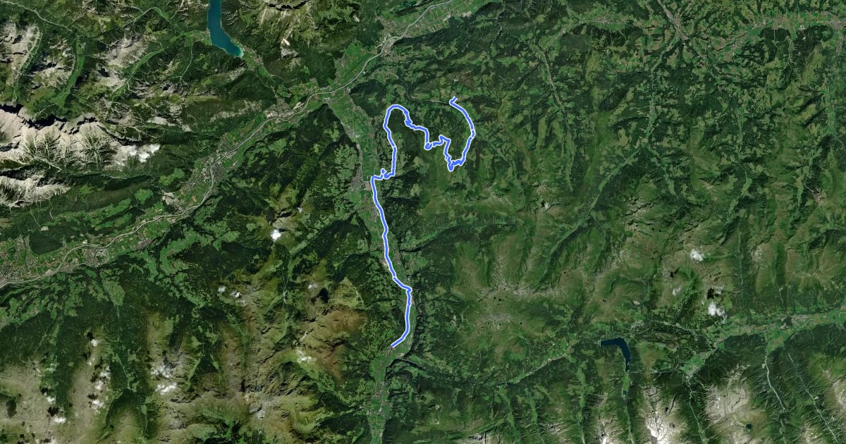 Маршрут Bike Trail Tirol Etappe 15: Alpbach - Zell на спутниковом снимке