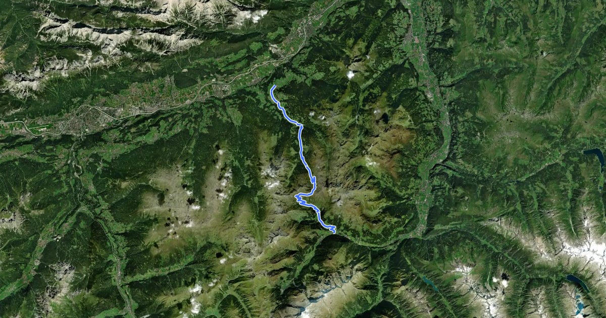 Маршрут Bike Trail Tirol Etappe 19: Lanersbach - Geiseljoch - Weerberg на спутниковом снимке