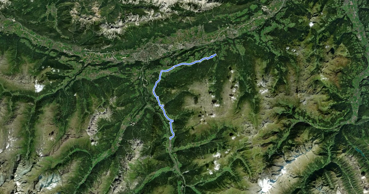 Маршрут Bike Trail Tirol Etappe 21: Windegg - Matrei на спутниковом снимке