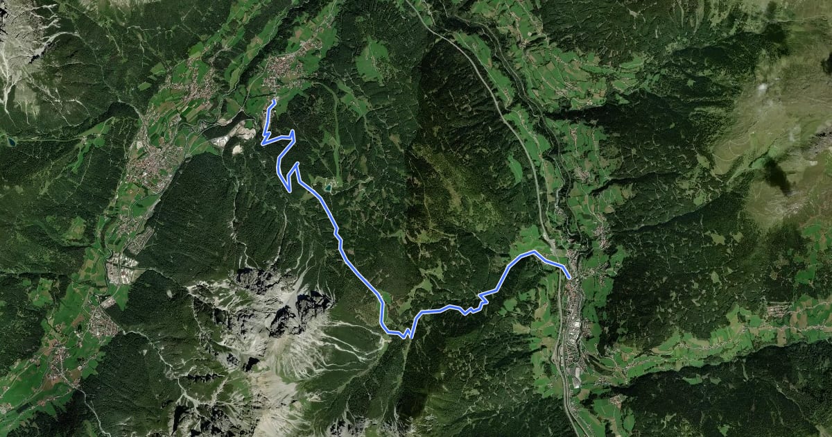 Маршрут Bike Trail Tirol Etappe 22: Matrei - Mieders на спутниковом снимке
