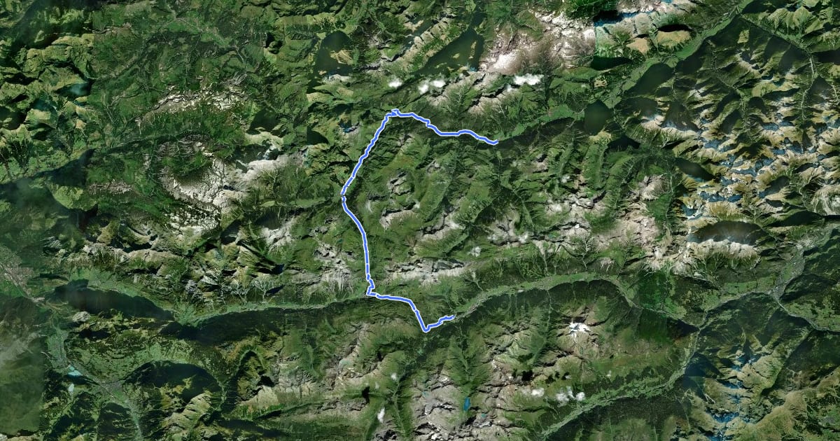 Маршрут Bike Trail Tirol Etappe 31: St. Anton - Steeg на спутниковом снимке