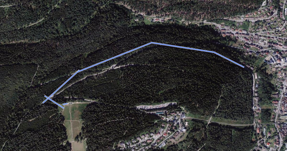 Маршрут Bikepark Freeride на спутниковом снимке
