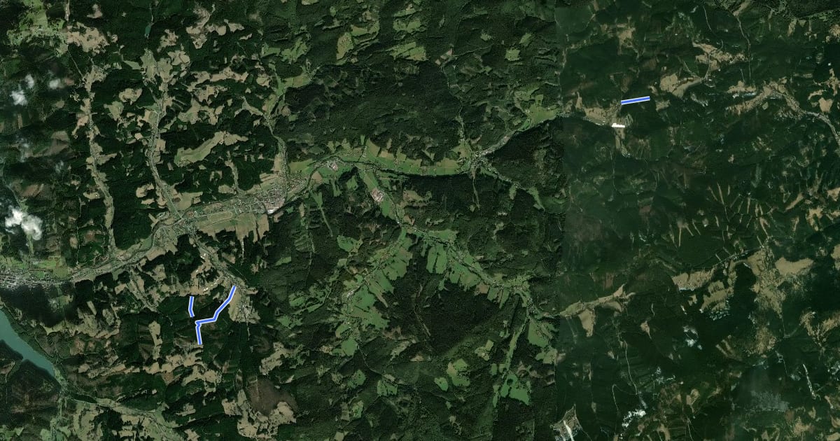 Маршрут Biketrails Valašsko на спутниковом снимке