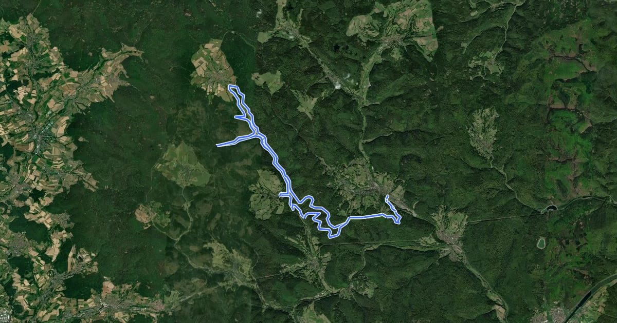 Маршрут Bikewald Route 4 – Habichsthal на спутниковом снимке