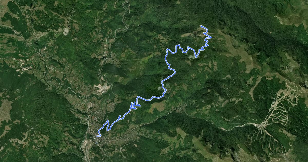 Маршрут Biking Trail KO01 на спутниковом снимке