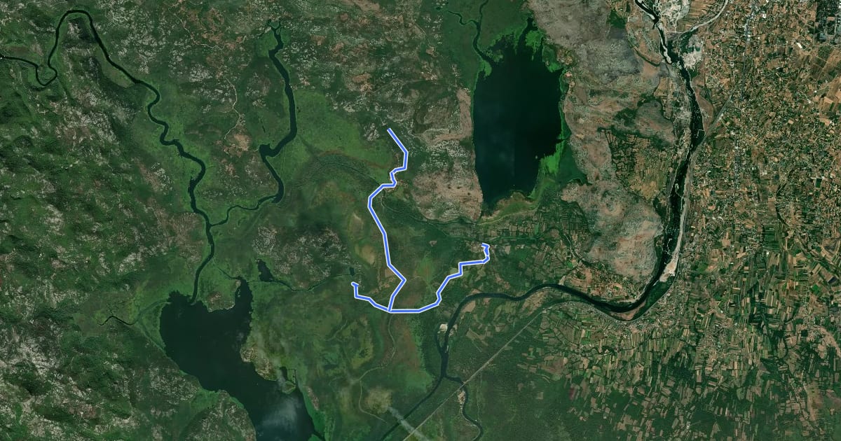Маршрут Biking Trail NPSJ06 на спутниковом снимке
