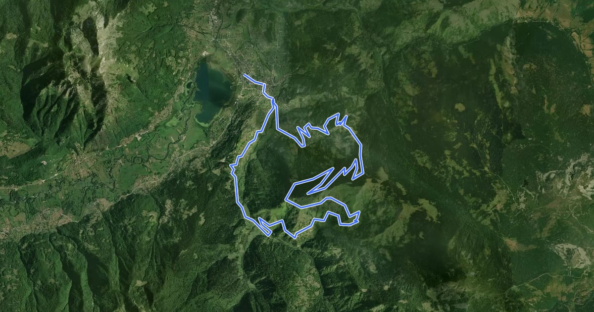 Маршрут Biking Trail PL02 на спутниковом снимке