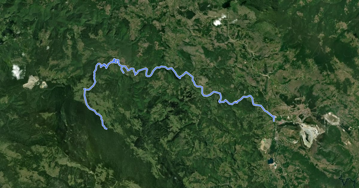 Маршрут Biking Trail PV10 на спутниковом снимке