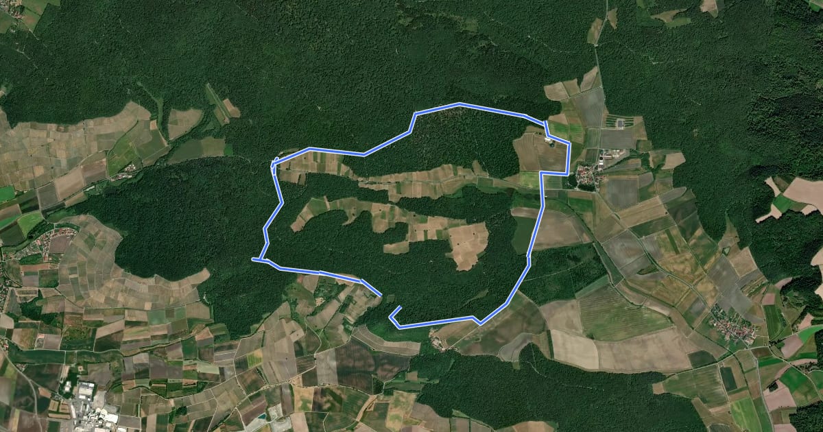 Маршрут Bildeichenweg на спутниковом снимке