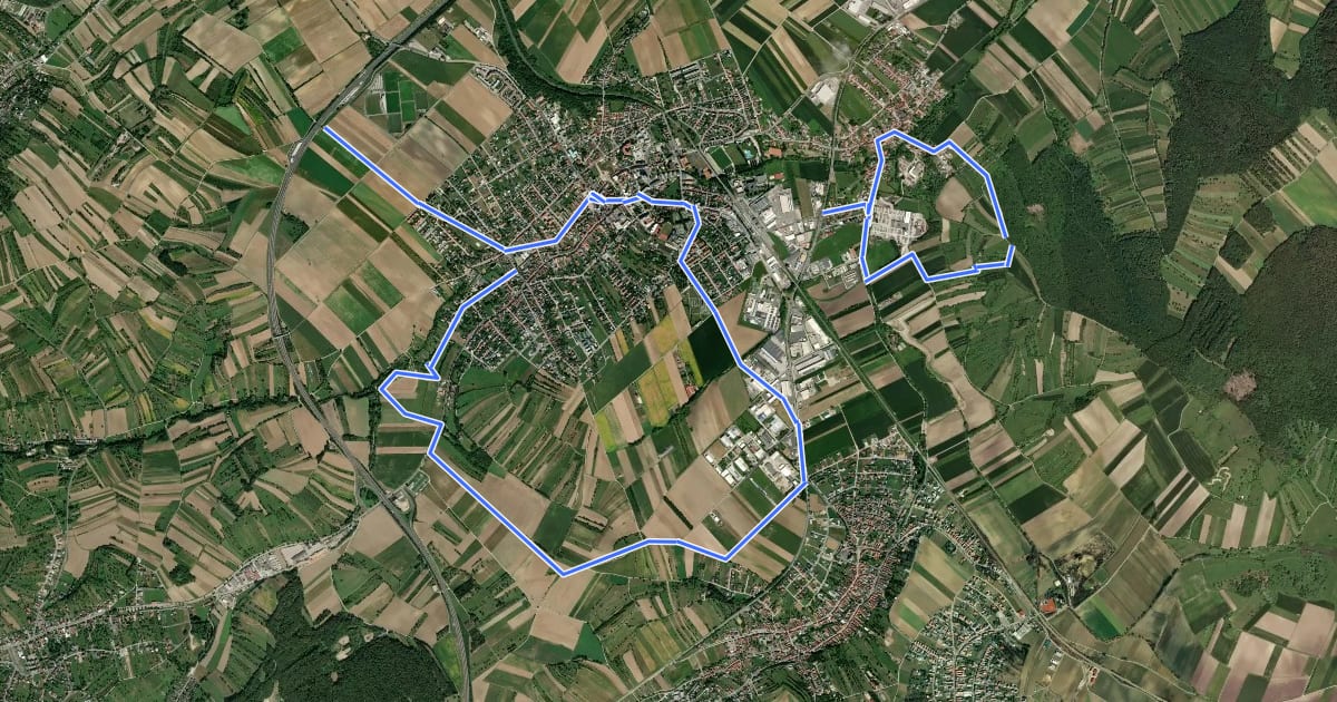 Маршрут Bildstockwanderweg (Start: Mattersburg Florianihof) на спутниковом снимке