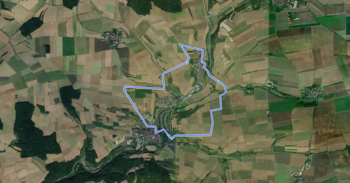 Маршрут Bildstockweg Wittighausen на спутниковом снимке
