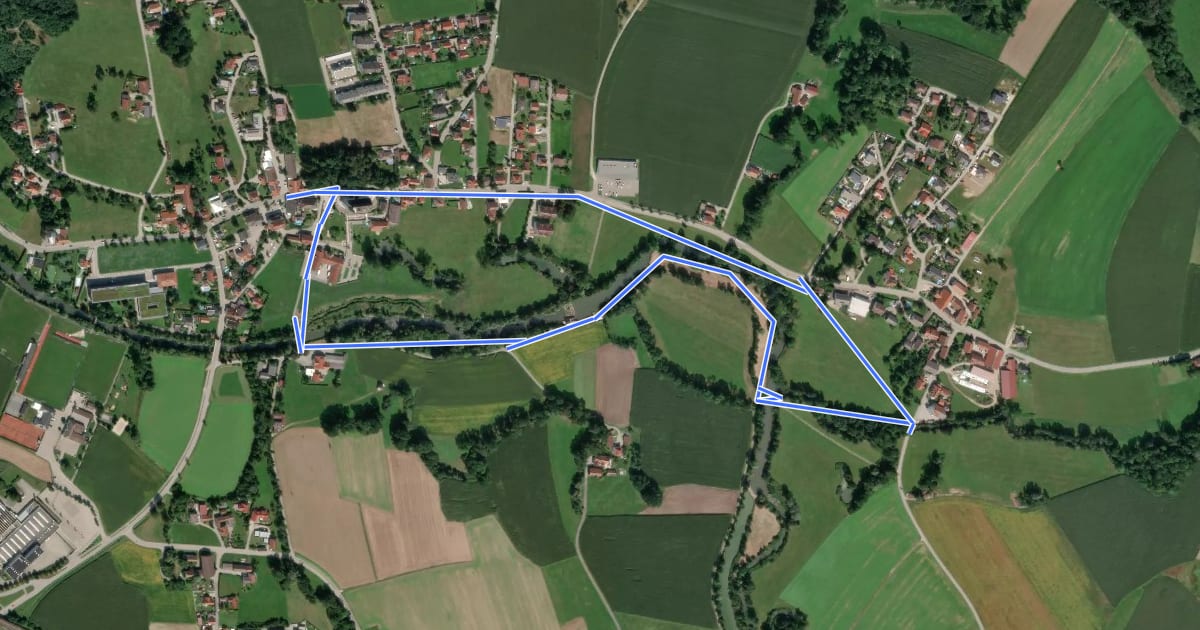 Маршрут Bilgerweg на спутниковом снимке