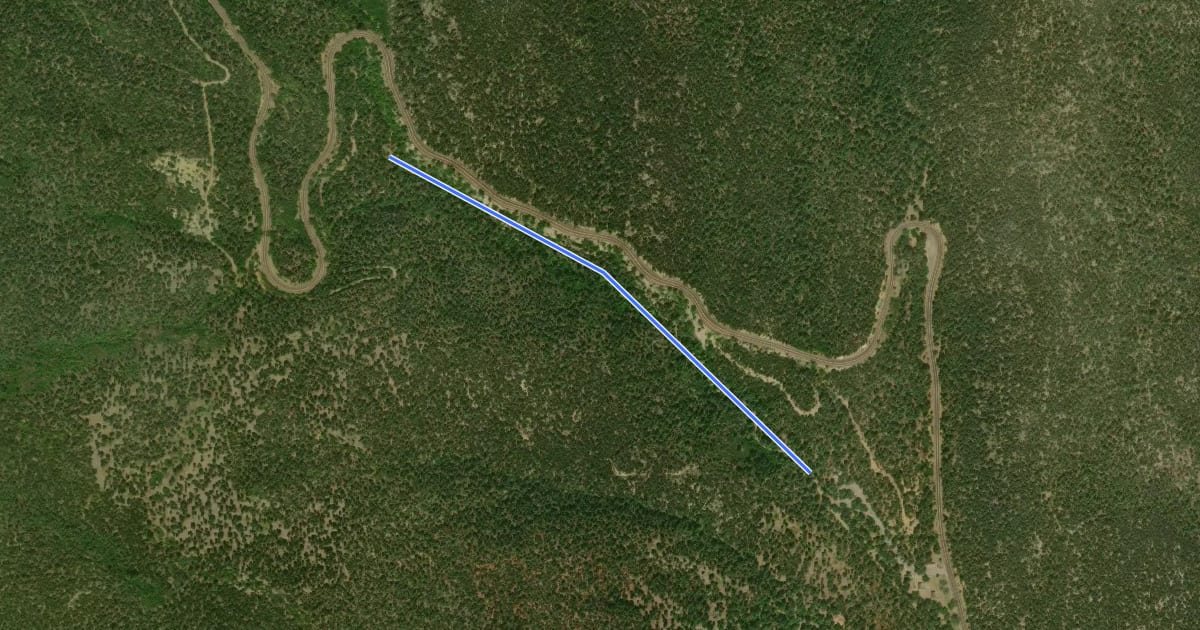 Маршрут Bill Spring Trail на спутниковом снимке