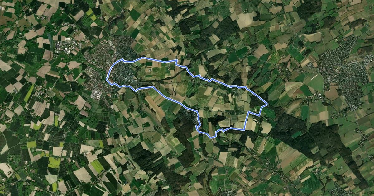 Маршрут Billerbeck Rundweg B8 на спутниковом снимке
