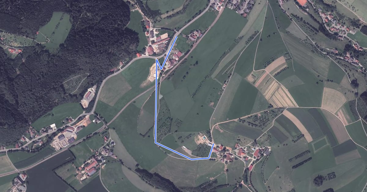 Маршрут Billersberg - Hagenbach Kornbauernhof на спутниковом снимке