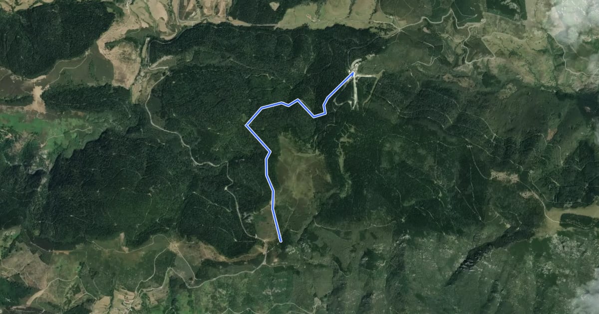 Маршрут Billeterie Station - Col de Meyrand на спутниковом снимке