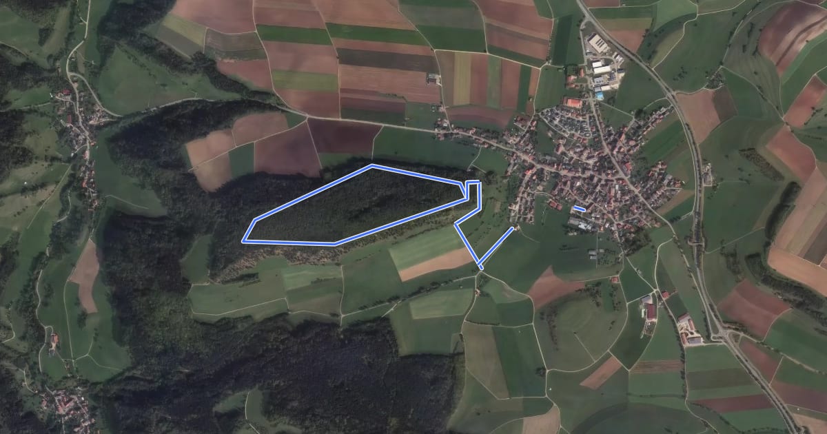 Маршрут Billibuckweg на спутниковом снимке