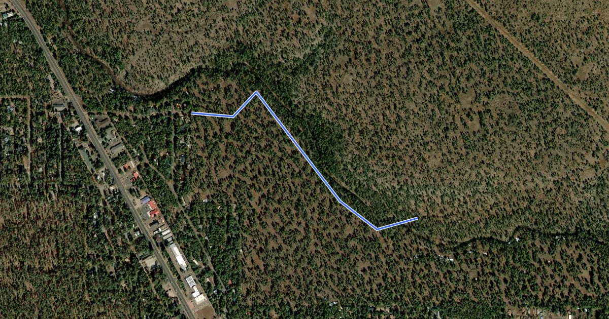 Маршрут Billy Creek Connector Trail на спутниковом снимке