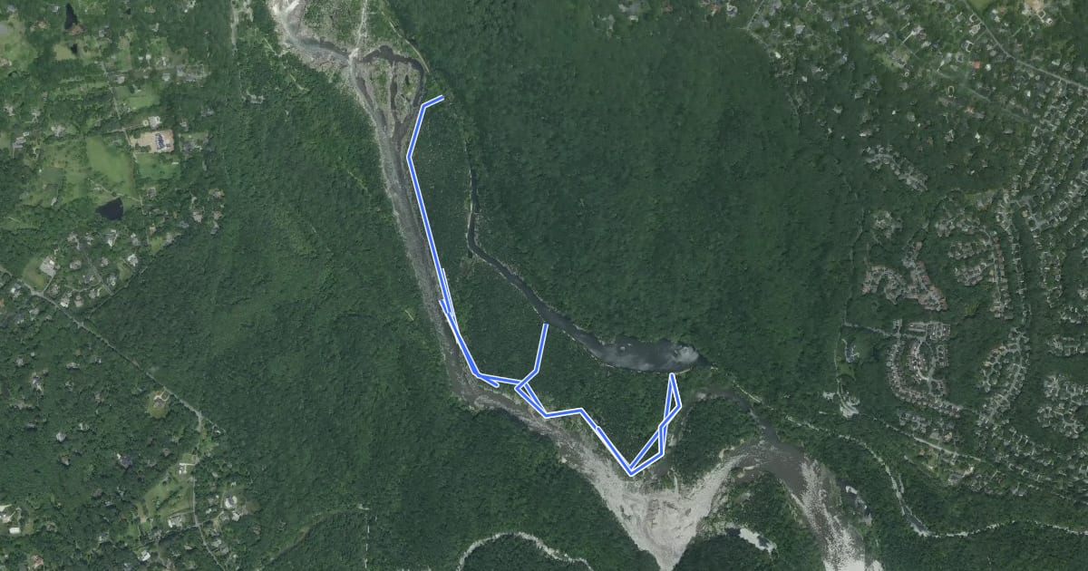 Маршрут Billy Goat Trail Section A на спутниковом снимке