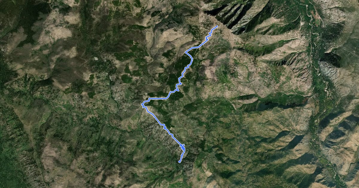 Маршрут Billy Ridge Trail на спутниковом снимке
