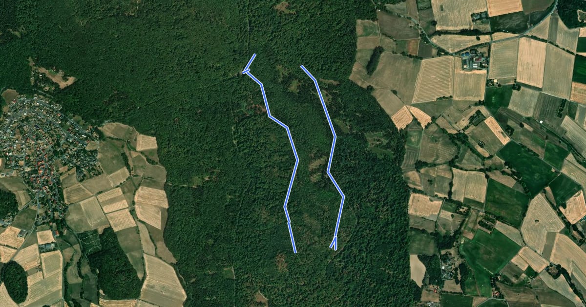 Маршрут Bilsteinblick, Naturparkweg 1 на спутниковом снимке