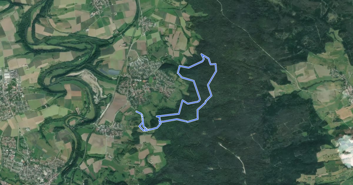 Маршрут Bilzweg на спутниковом снимке