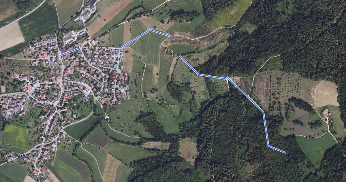 Маршрут Binningen Staig - Stofflerhof на спутниковом снимке