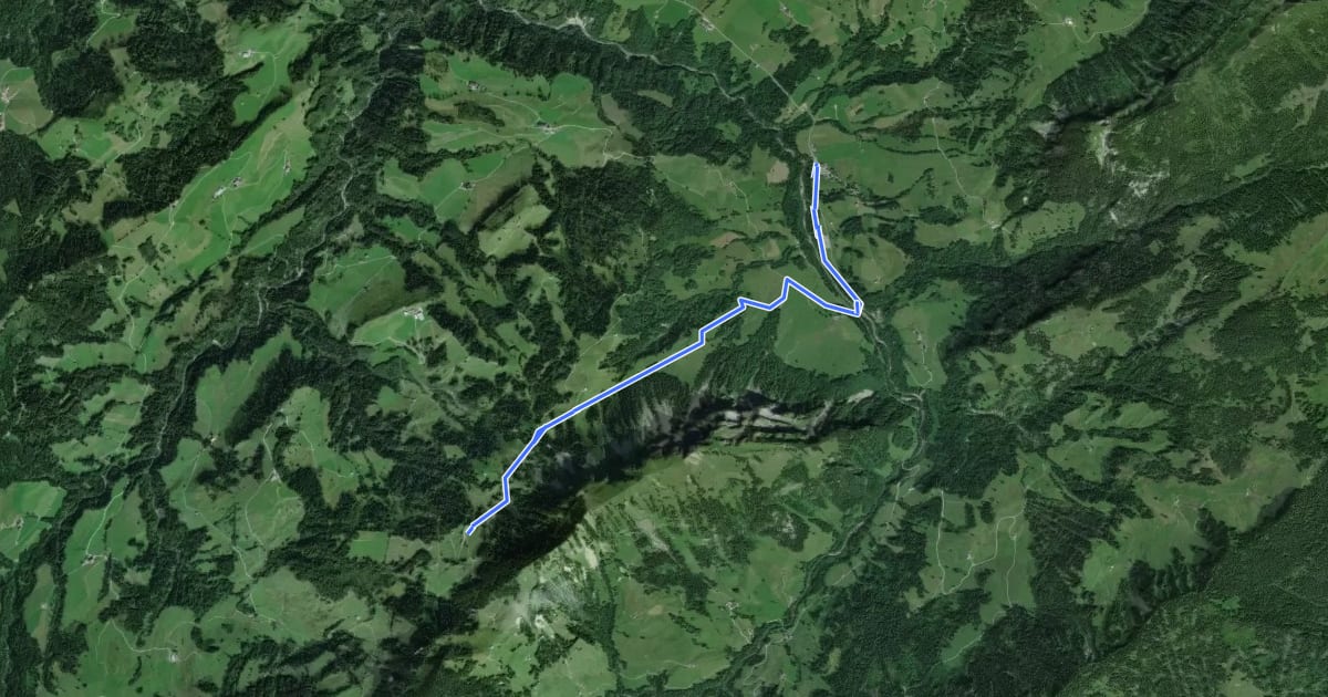 Маршрут Biosphärenzentrum Entlebuch на спутниковом снимке
