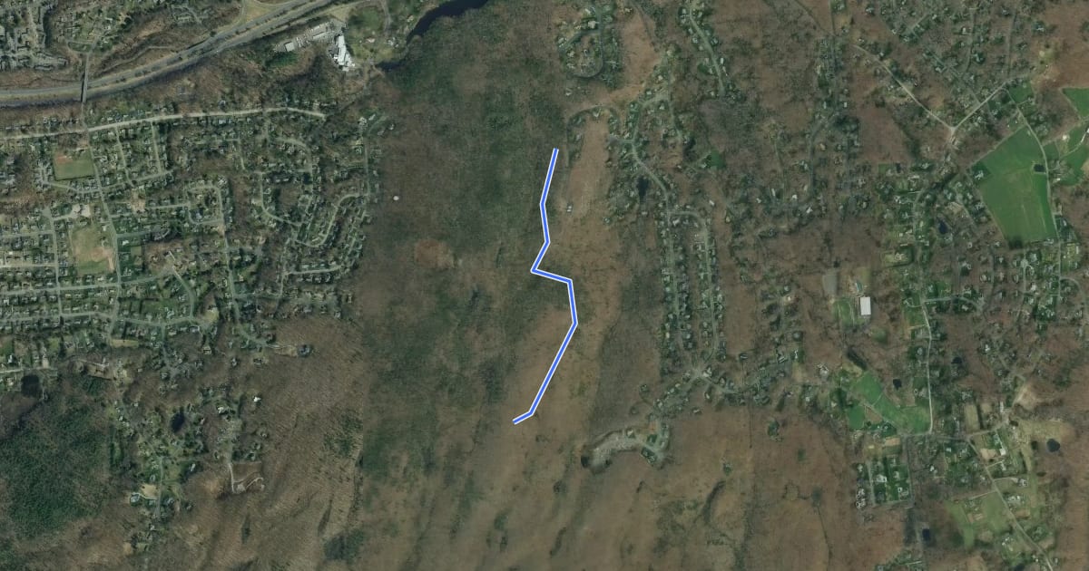 Маршрут Birch Mountain Trail на спутниковом снимке