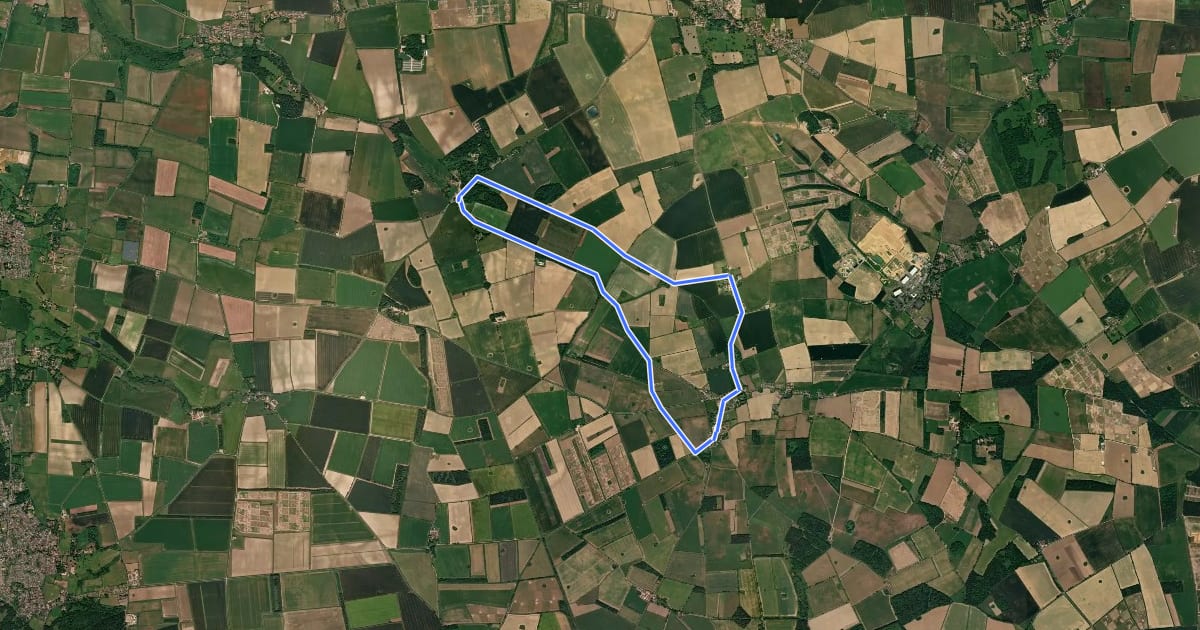 Маршрут Bircham Cycle Route на спутниковом снимке