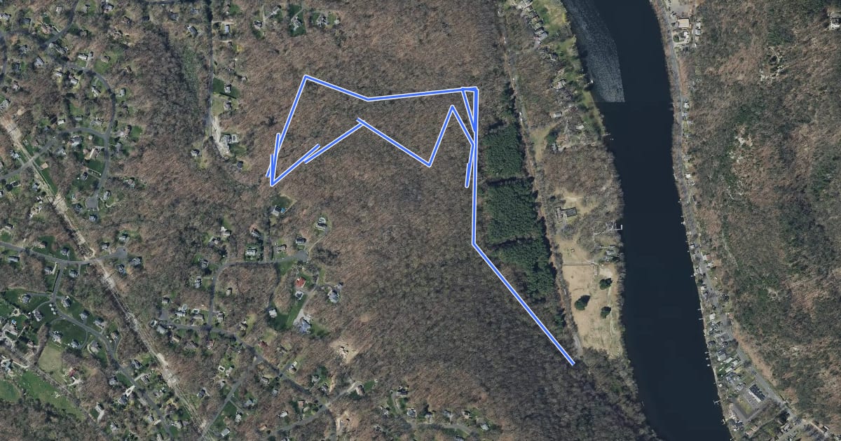 Маршрут Birchbank Trail на спутниковом снимке