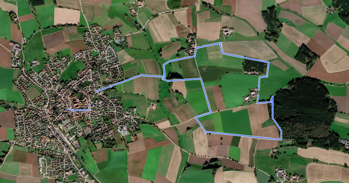 Маршрут Birgittenweg на спутниковом снимке