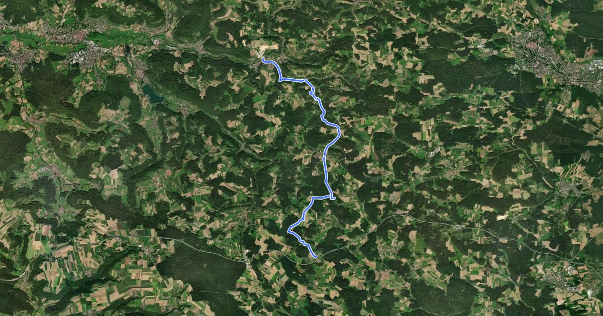 Маршрут Birglandtrail на спутниковом снимке