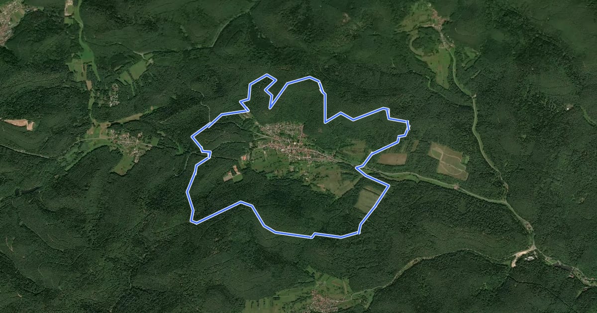 Маршрут Birkenhördter Höhenweg на спутниковом снимке