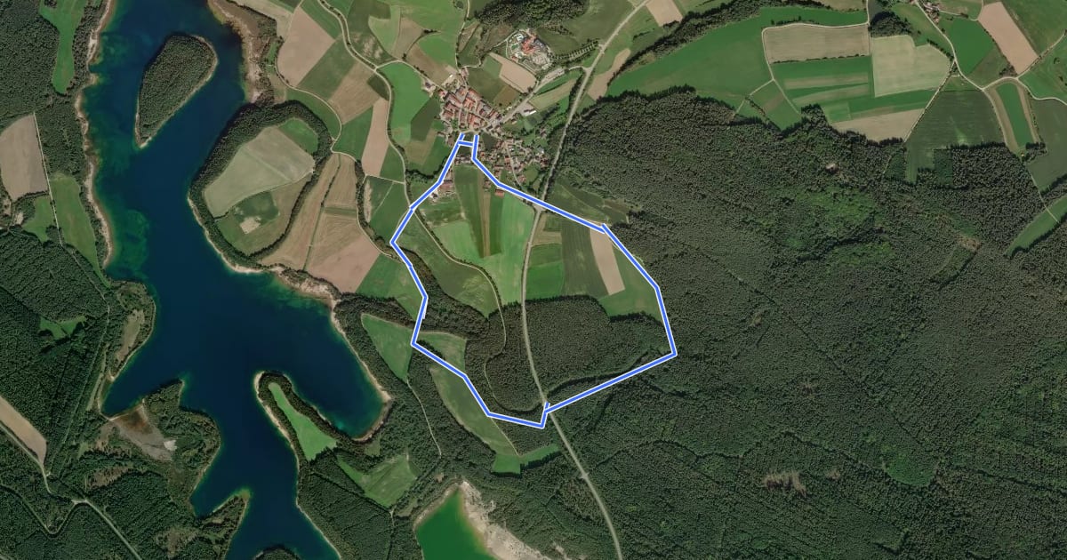 Маршрут Birkenhofweg на спутниковом снимке