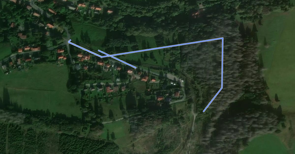Маршрут Birkenweg на спутниковом снимке