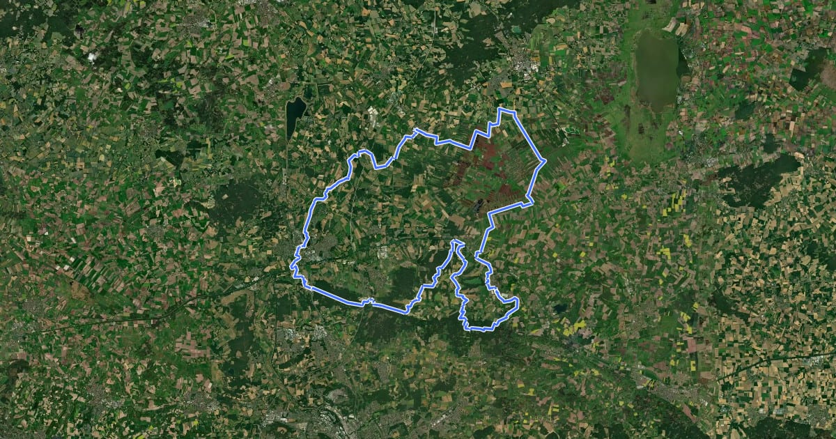 Маршрут Birkenweg на спутниковом снимке