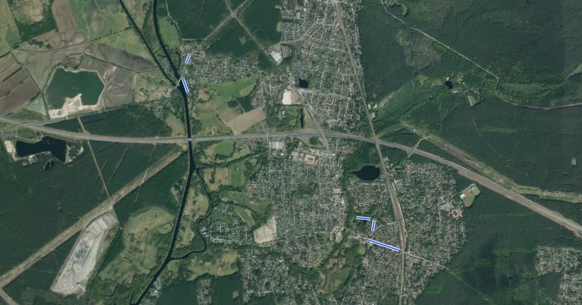 Маршрут Birkenwerder - Borgsdorf на спутниковом снимке