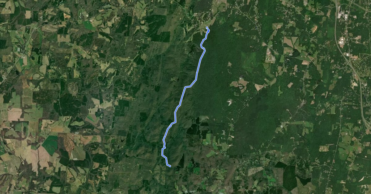 Маршрут Birkhead Mountain Trail на спутниковом снимке