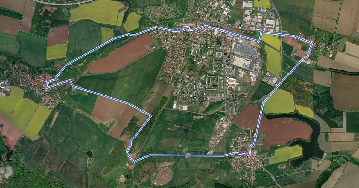 Маршрут Birkungen - Beuren - Leinefelde - Breitenholz - Birkungen на спутниковом снимке