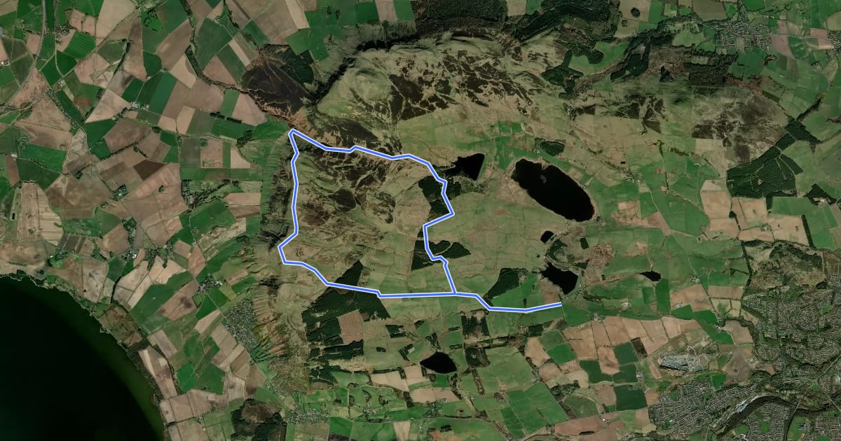 Маршрут Bishop Hill Loop на спутниковом снимке