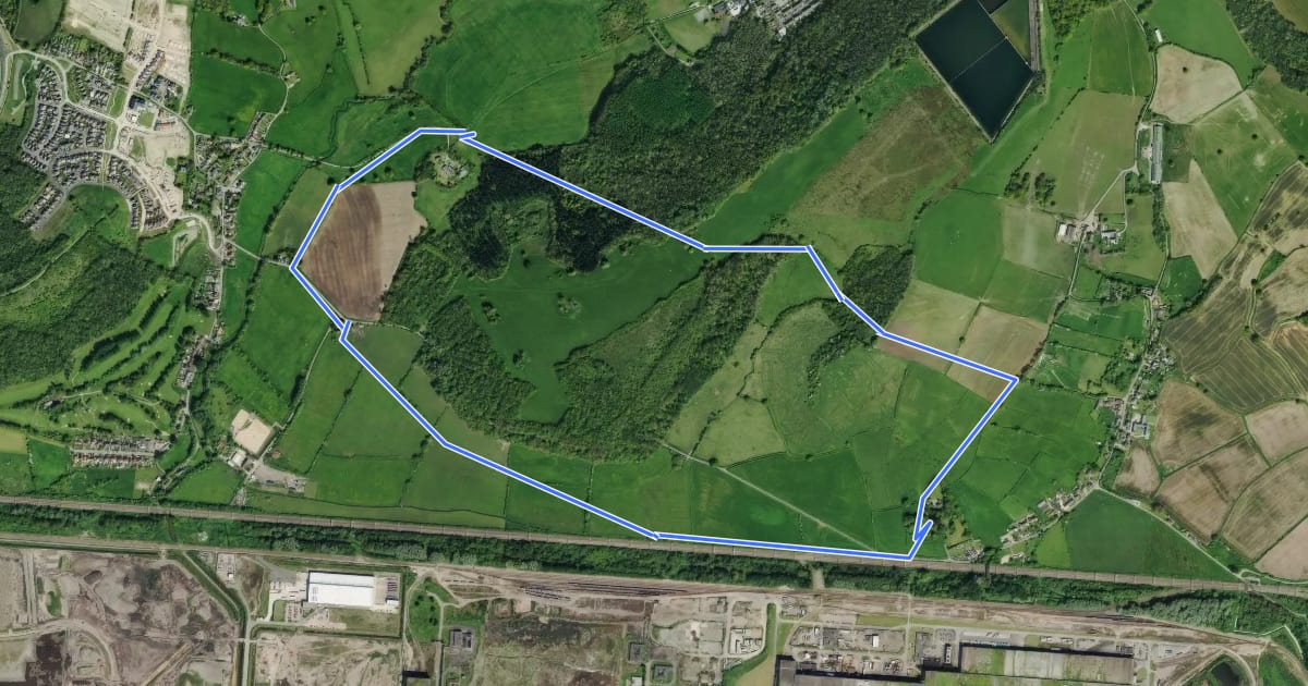 Маршрут Bishton & Llanwern Loop на спутниковом снимке