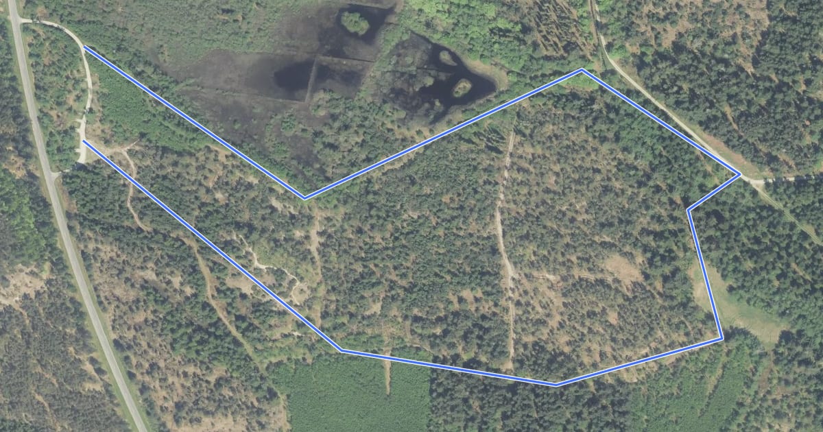Маршрут Bislet rute на спутниковом снимке