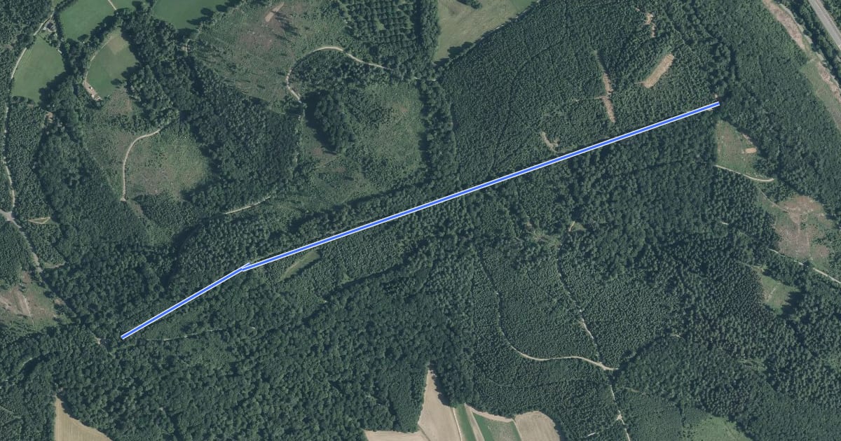 Маршрут Bismarckeiche Rundweg A1 (Mäckeseiche) на спутниковом снимке