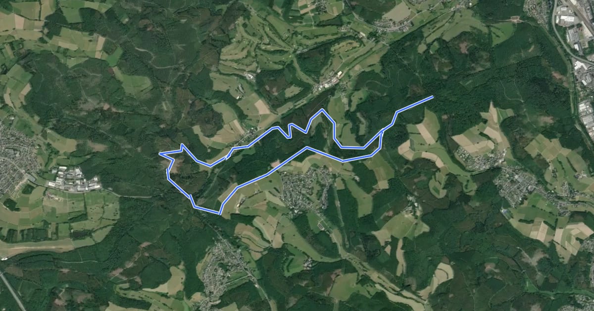 Маршрут Bismarckeiche Rundweg A5 (Zur Heesquelle) на спутниковом снимке